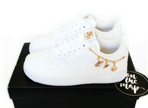 nike air force weiß gold kette|Neue Nike Air Force 1 / Jordan Schuh Kette Gold Weiß 1 Stk 37 .